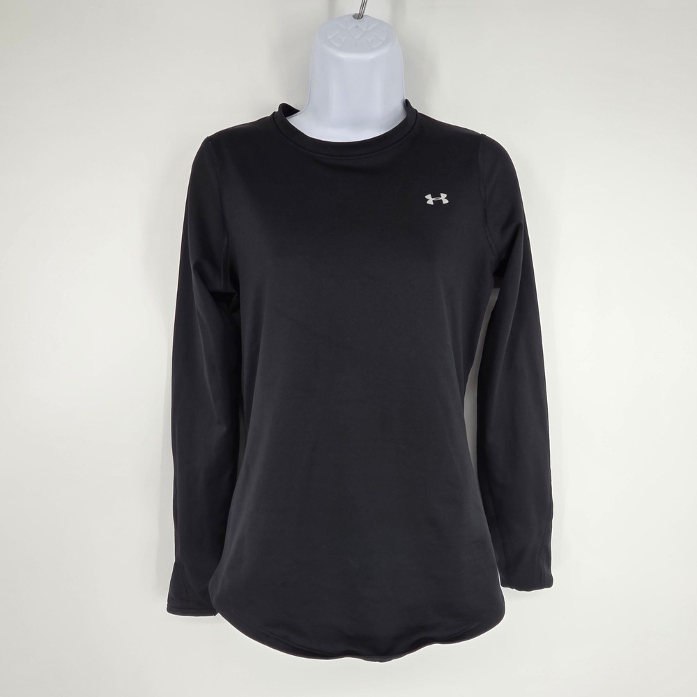 Under Armour ColdGear Womens Medium Black Fitted Long Sleeve Crew Neck 1298214